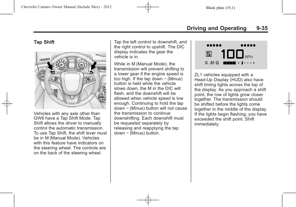 CHEVROLET 2012 Camaro User Manual | Page 241 / 444