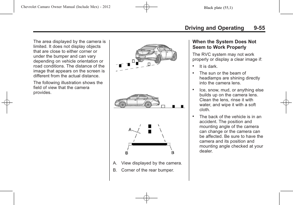 Driving and operating 9-55 | CHEVROLET 2012 Camaro User Manual | Page 261 / 444