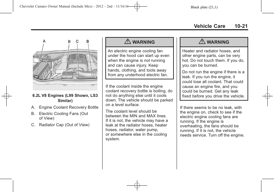 CHEVROLET 2012 Camaro User Manual | Page 295 / 444