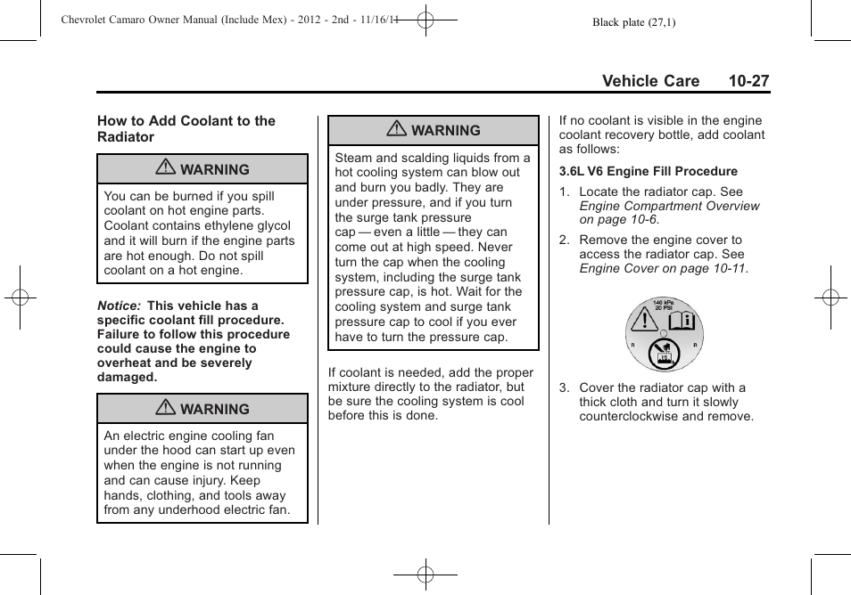 CHEVROLET 2012 Camaro User Manual | Page 301 / 444