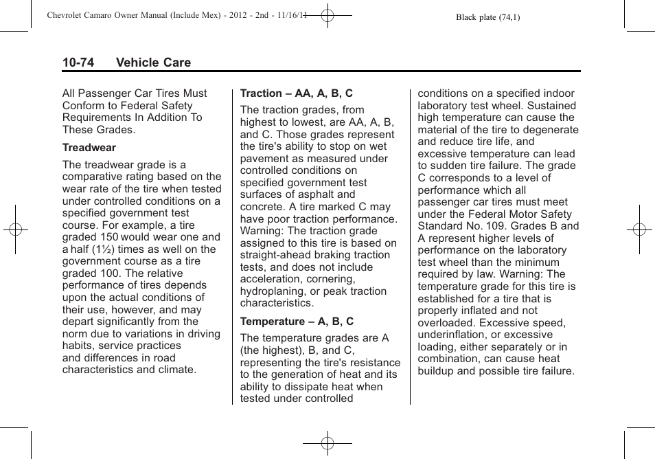 CHEVROLET 2012 Camaro User Manual | Page 348 / 444