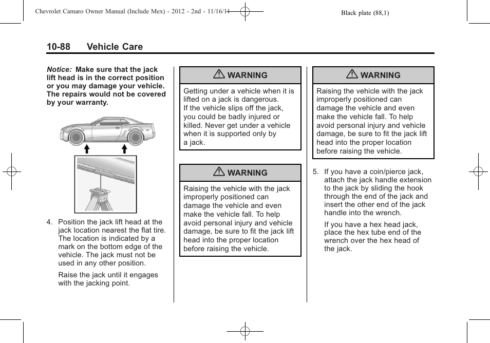 CHEVROLET 2012 Camaro User Manual | Page 362 / 444
