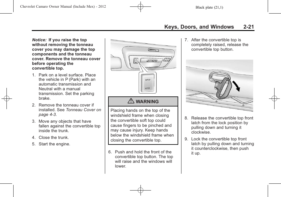 CHEVROLET 2012 Camaro User Manual | Page 47 / 444
