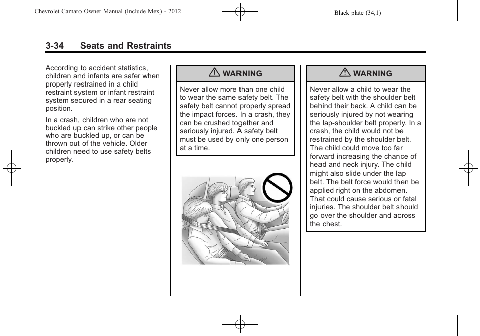 CHEVROLET 2012 Camaro User Manual | Page 84 / 444