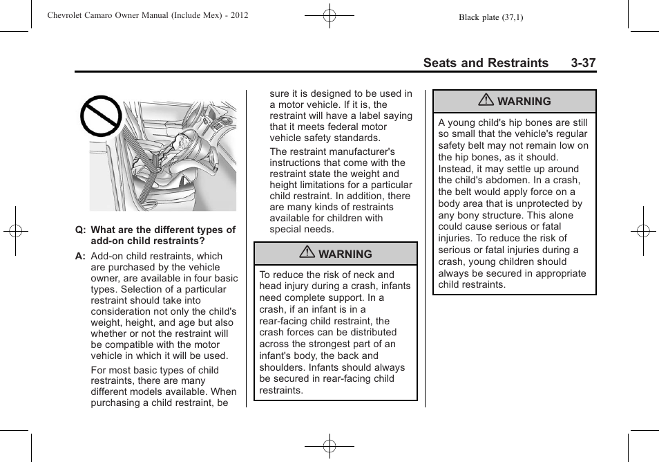 CHEVROLET 2012 Camaro User Manual | Page 87 / 444