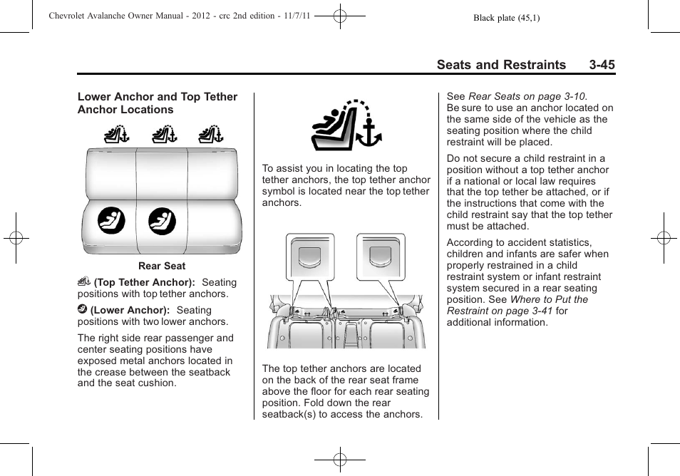 CHEVROLET 2012 Avalanche User Manual | Page 105 / 488