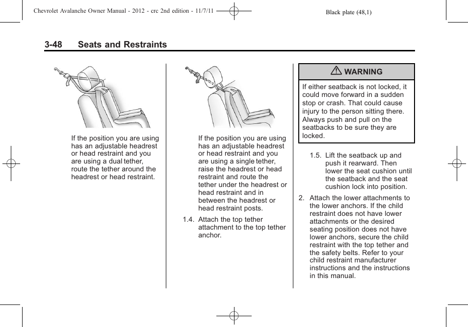CHEVROLET 2012 Avalanche User Manual | Page 108 / 488