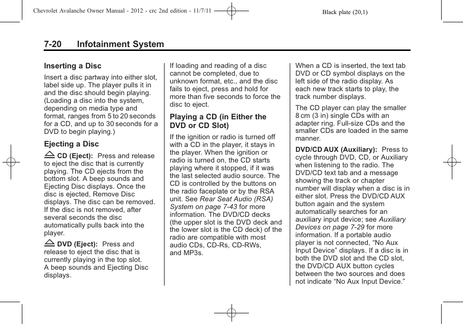CHEVROLET 2012 Avalanche User Manual | Page 208 / 488