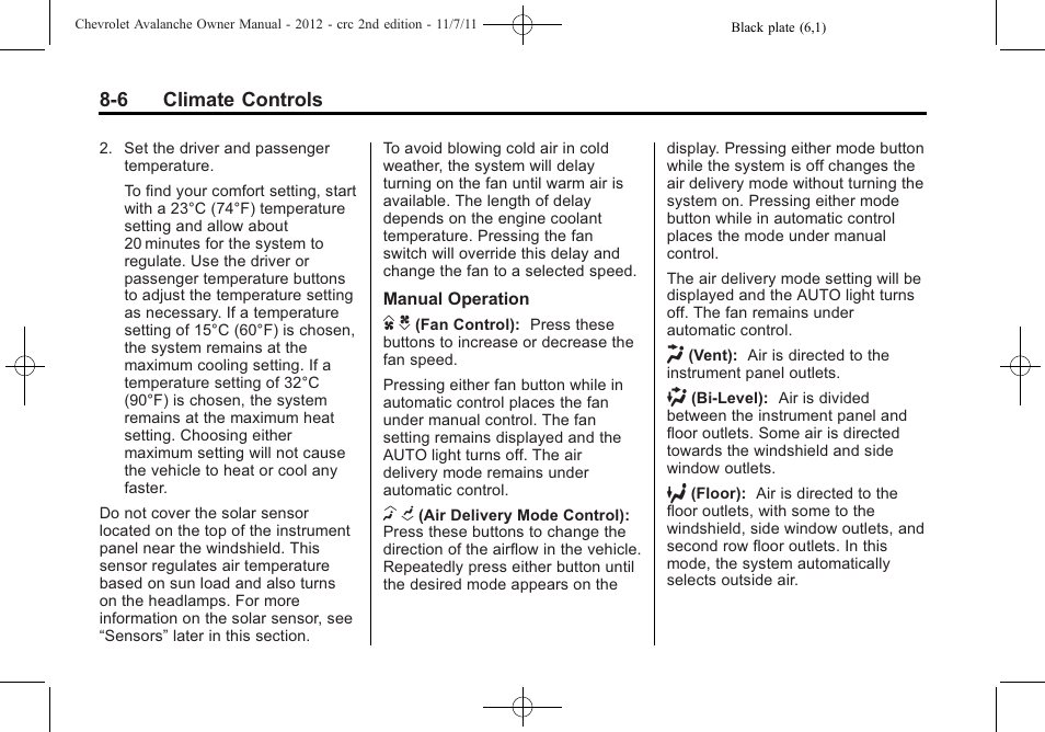 CHEVROLET 2012 Avalanche User Manual | Page 246 / 488