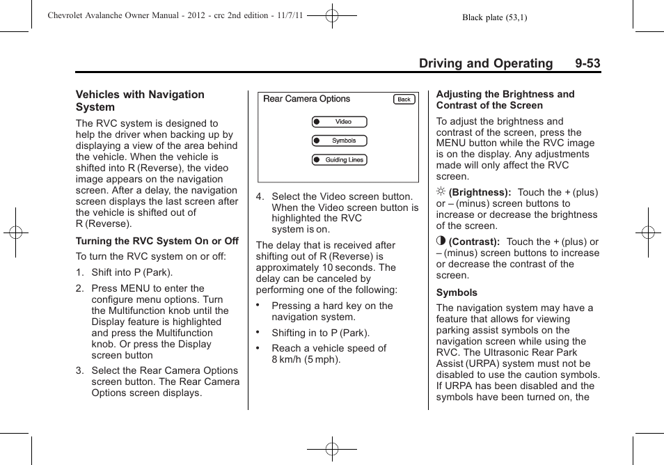 Driving and operating 9-53 | CHEVROLET 2012 Avalanche User Manual | Page 303 / 488
