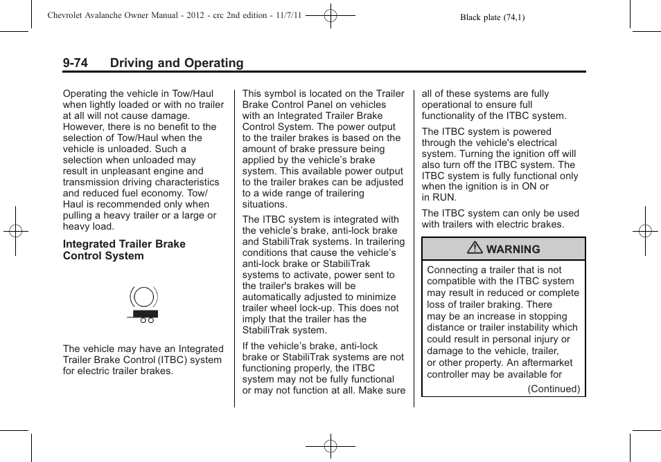 CHEVROLET 2012 Avalanche User Manual | Page 324 / 488