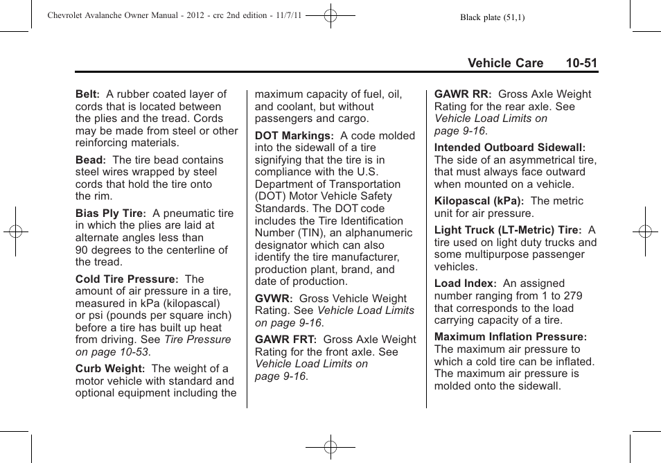 CHEVROLET 2012 Avalanche User Manual | Page 381 / 488