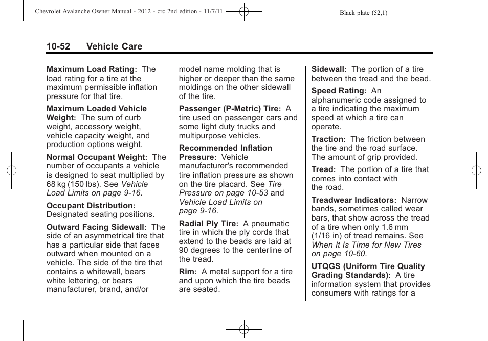 CHEVROLET 2012 Avalanche User Manual | Page 382 / 488