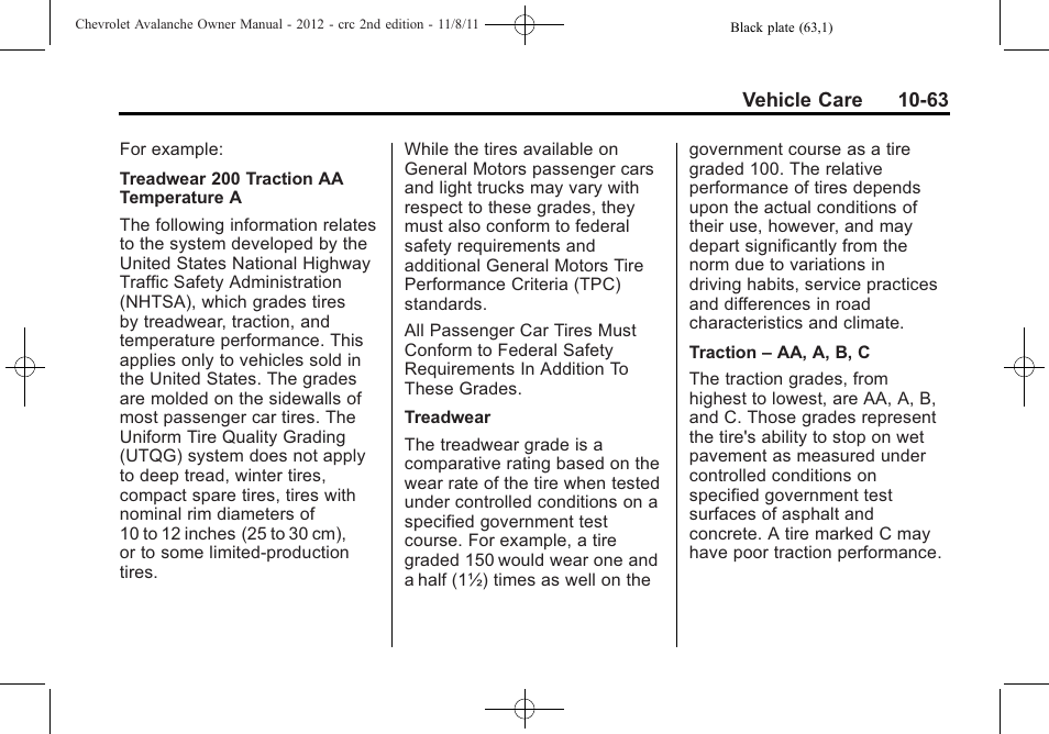 CHEVROLET 2012 Avalanche User Manual | Page 393 / 488