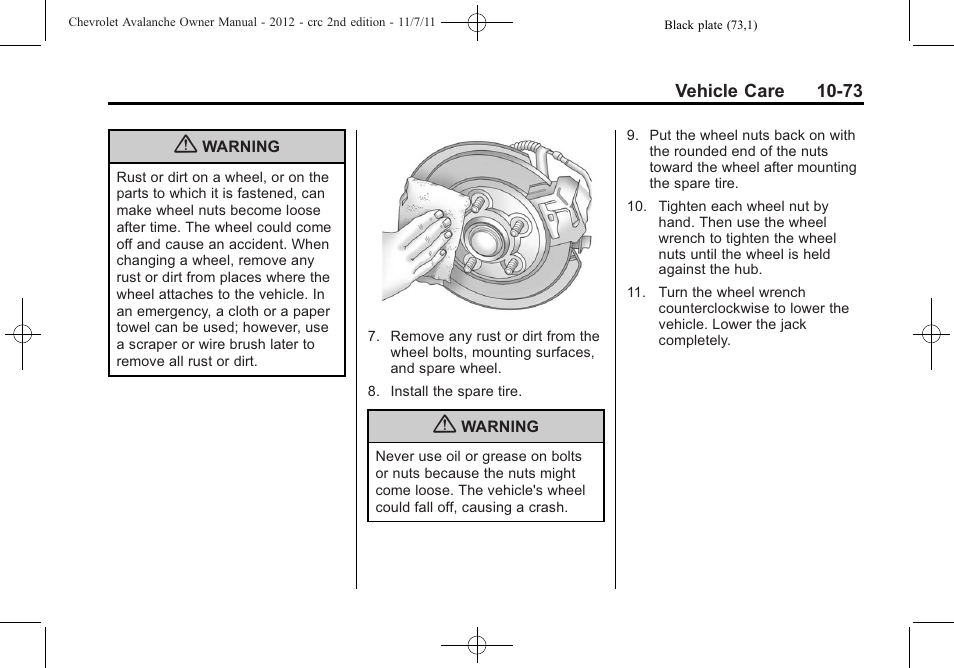 CHEVROLET 2012 Avalanche User Manual | Page 403 / 488