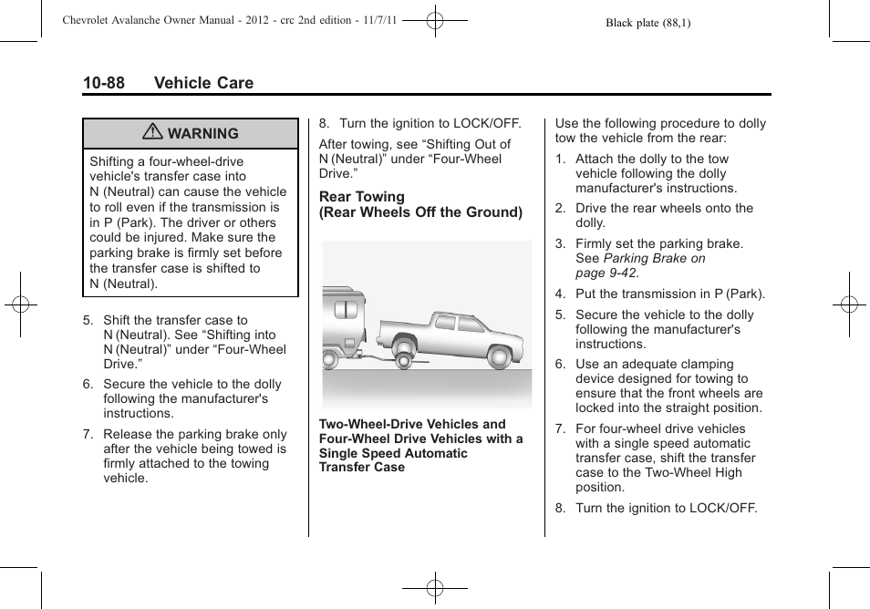 88 vehicle care | CHEVROLET 2012 Avalanche User Manual | Page 418 / 488