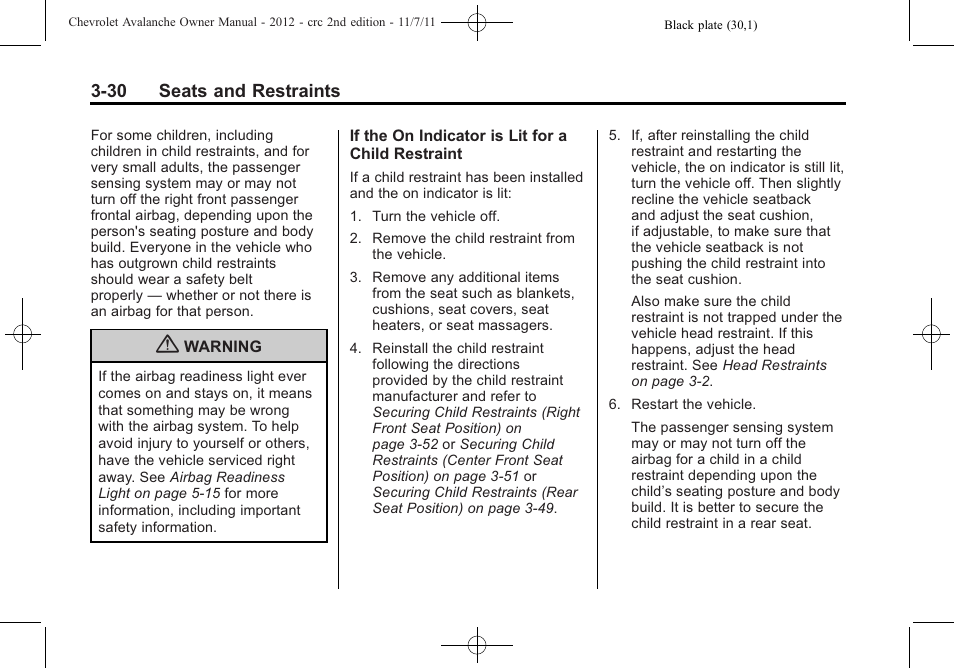 CHEVROLET 2012 Avalanche User Manual | Page 90 / 488