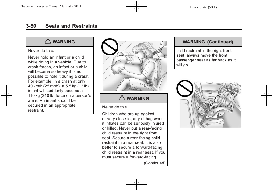 CHEVROLET 2011 Traverse User Manual | Page 106 / 452