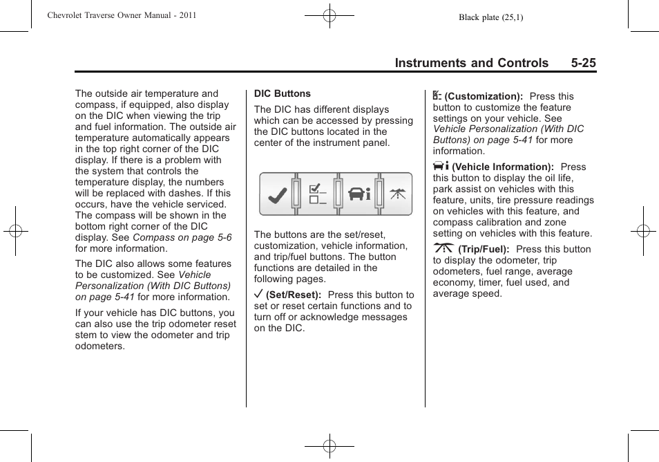 CHEVROLET 2011 Traverse User Manual | Page 155 / 452