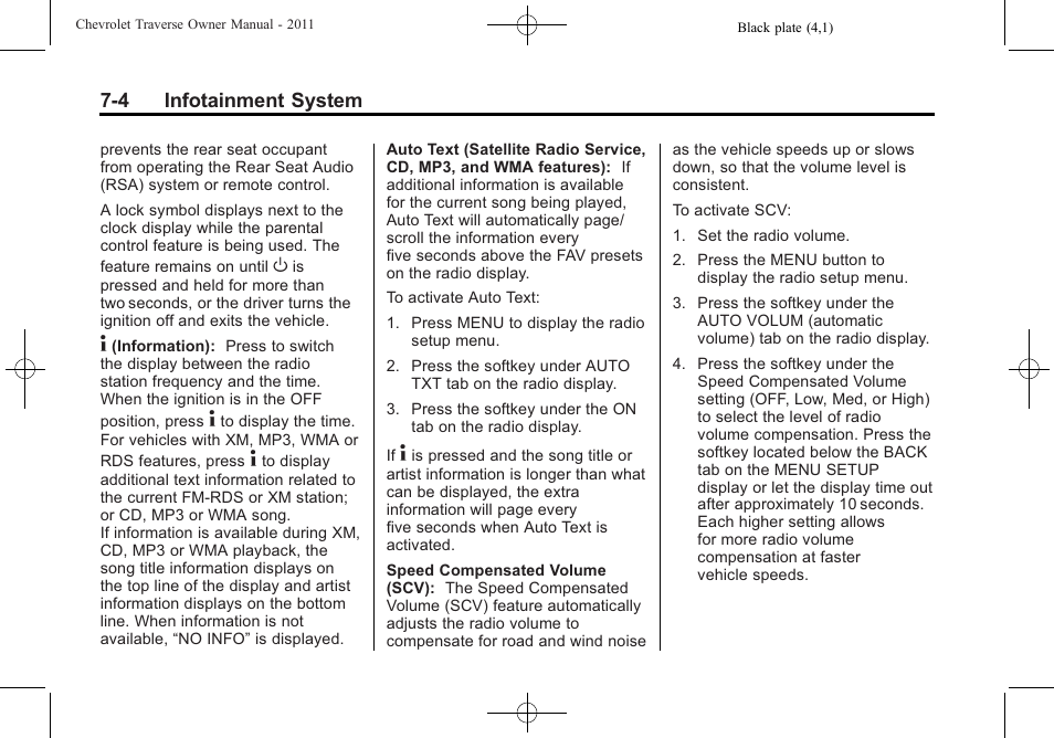 CHEVROLET 2011 Traverse User Manual | Page 194 / 452