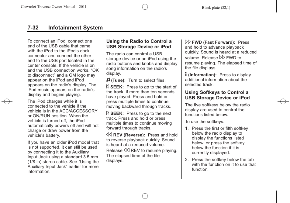 CHEVROLET 2011 Traverse User Manual | Page 222 / 452