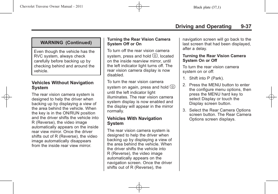 CHEVROLET 2011 Traverse User Manual | Page 295 / 452