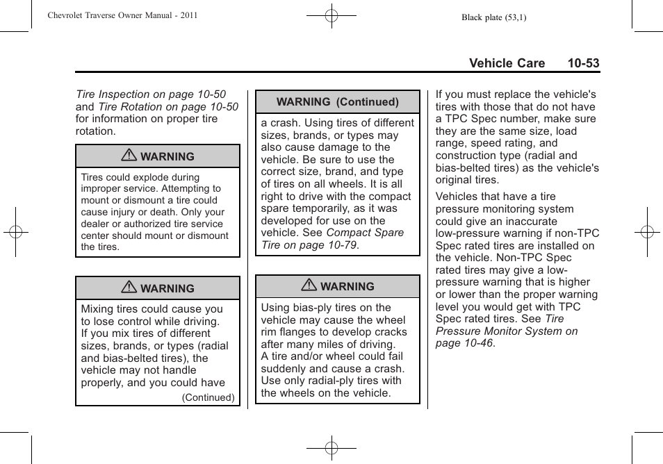 CHEVROLET 2011 Traverse User Manual | Page 365 / 452