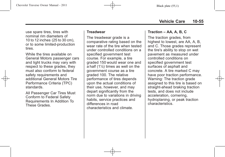 CHEVROLET 2011 Traverse User Manual | Page 367 / 452
