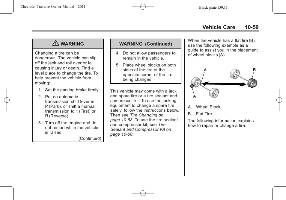 CHEVROLET 2011 Traverse User Manual | Page 371 / 452