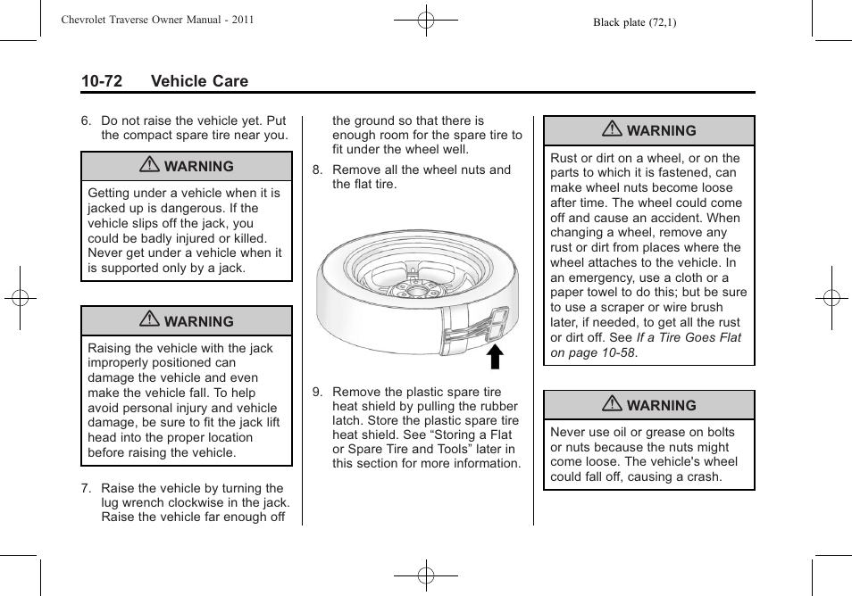 CHEVROLET 2011 Traverse User Manual | Page 384 / 452