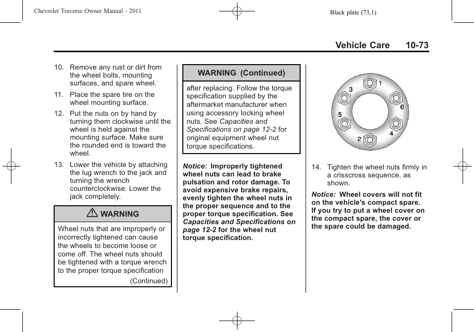 CHEVROLET 2011 Traverse User Manual | Page 385 / 452