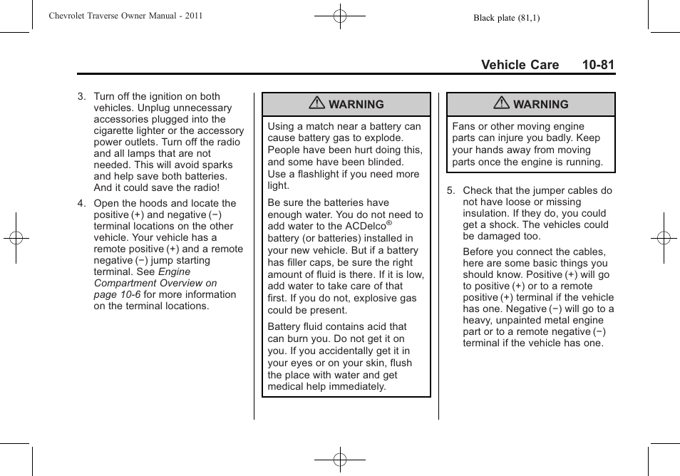 CHEVROLET 2011 Traverse User Manual | Page 393 / 452