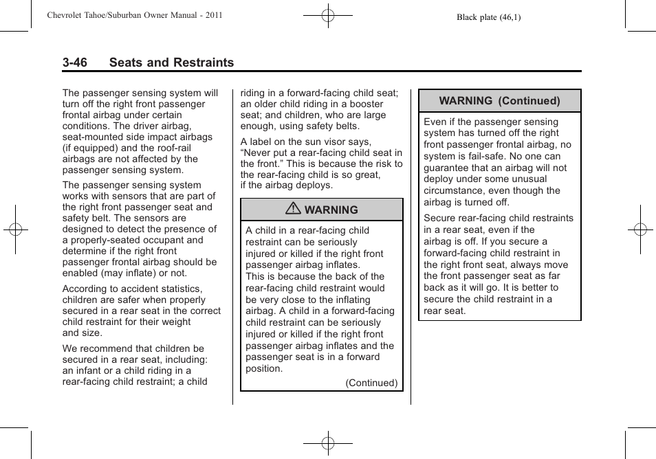 CHEVROLET 2011 Suburban User Manual | Page 108 / 522