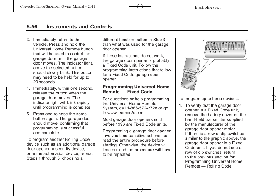 56 instruments and controls | CHEVROLET 2011 Suburban User Manual | Page 198 / 522