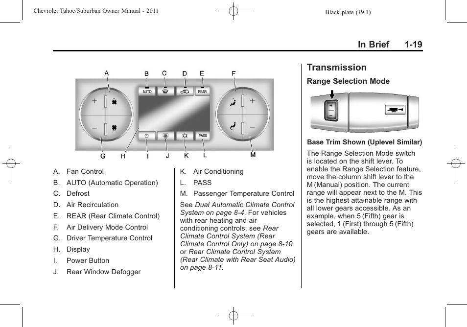 Transmission, Transmission -19 | CHEVROLET 2011 Suburban User Manual | Page 25 / 522