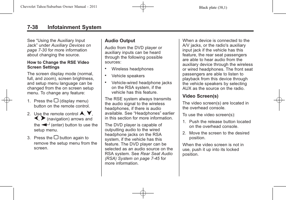 CHEVROLET 2011 Suburban User Manual | Page 250 / 522