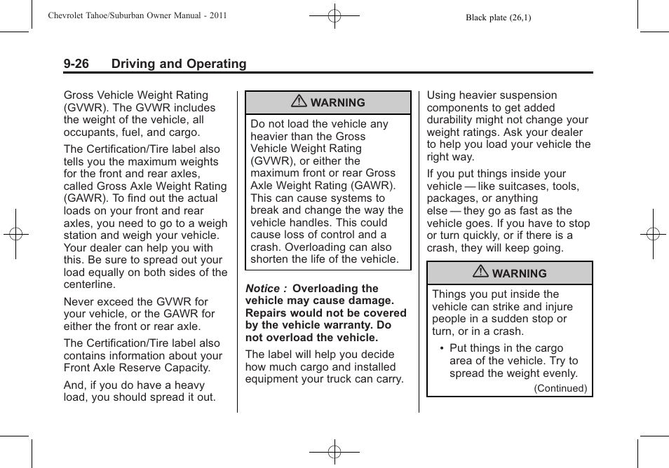 CHEVROLET 2011 Suburban User Manual | Page 306 / 522