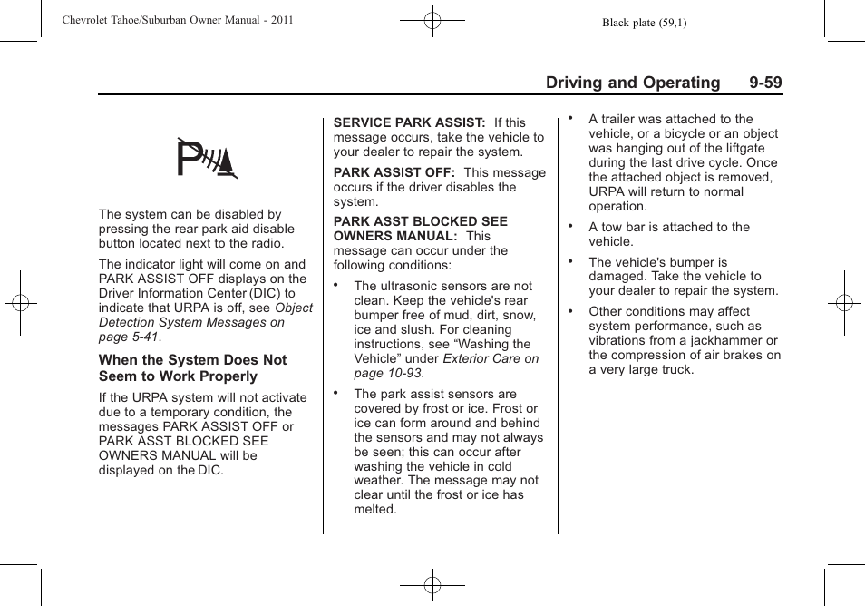 Driving and operating 9-59 | CHEVROLET 2011 Suburban User Manual | Page 339 / 522