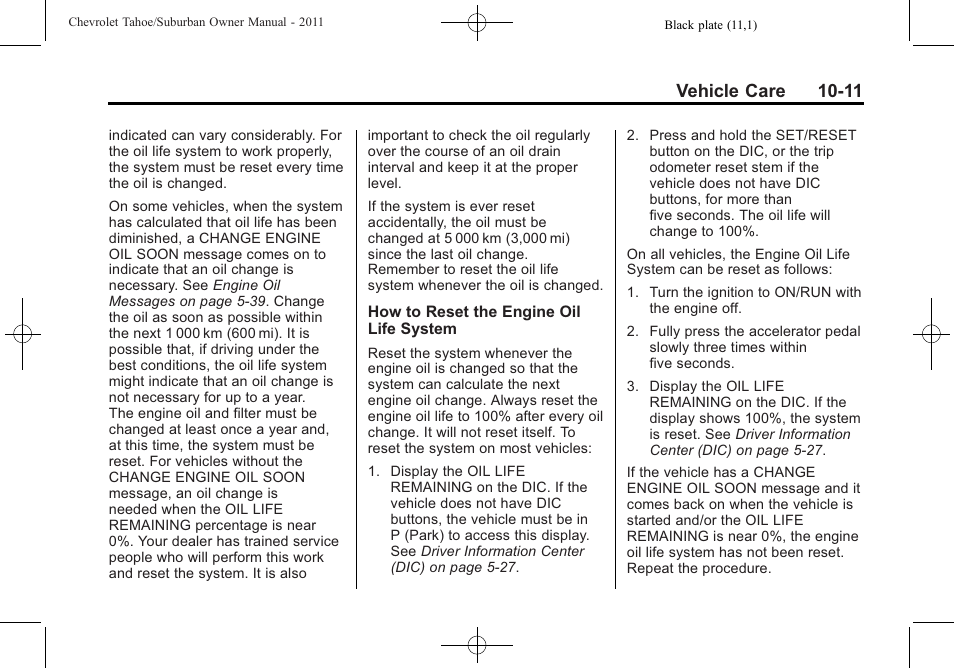 Vehicle care 10-11 | CHEVROLET 2011 Suburban User Manual | Page 385 / 522