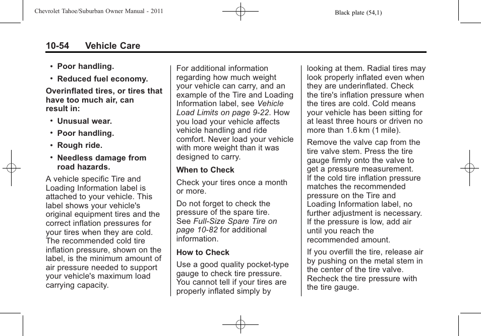 54 vehicle care | CHEVROLET 2011 Suburban User Manual | Page 428 / 522