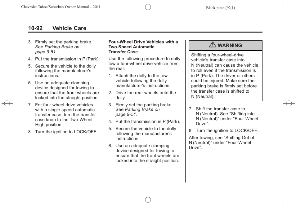 92 vehicle care | CHEVROLET 2011 Suburban User Manual | Page 466 / 522