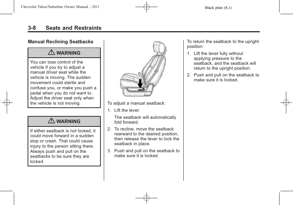 CHEVROLET 2011 Suburban User Manual | Page 70 / 522