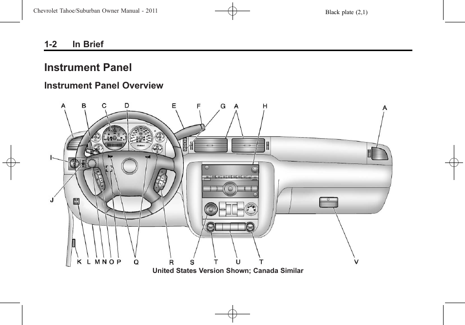 Instrument panel, Instrument panel overview, Instrument panel -2 | Instrument panel overview -2 | CHEVROLET 2011 Suburban User Manual | Page 8 / 522