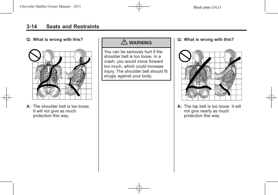 CHEVROLET 2011 Malibu User Manual | Page 64 / 390