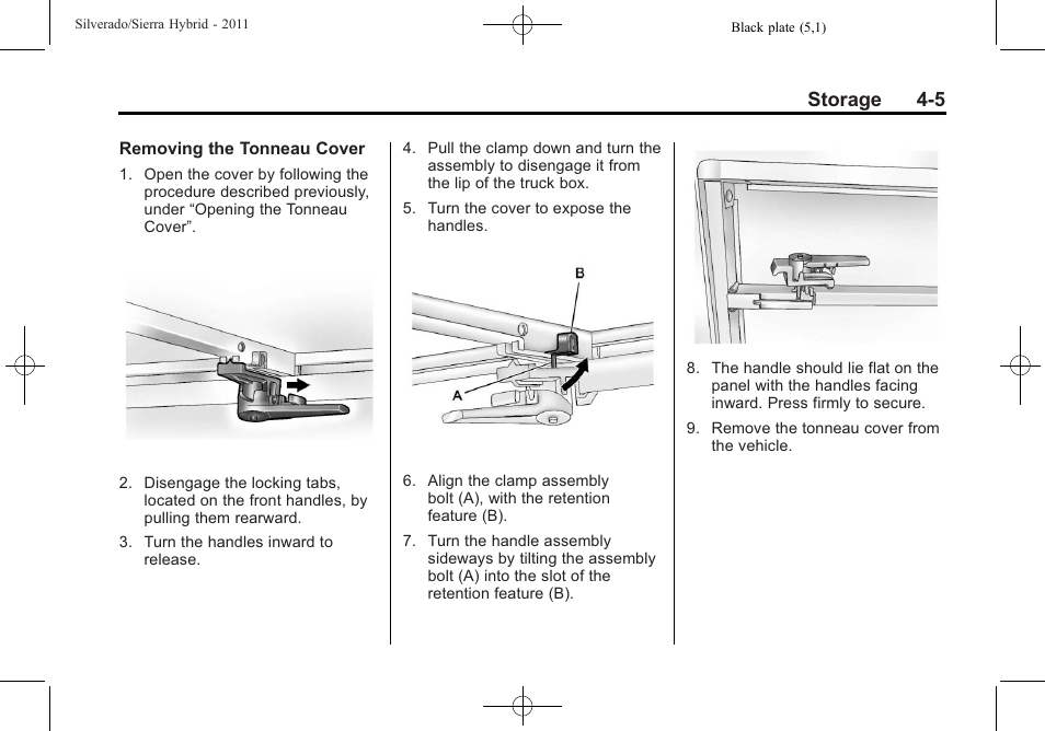 Storage 4-5 | CHEVROLET 2011 Silverado User Manual | Page 13 / 80