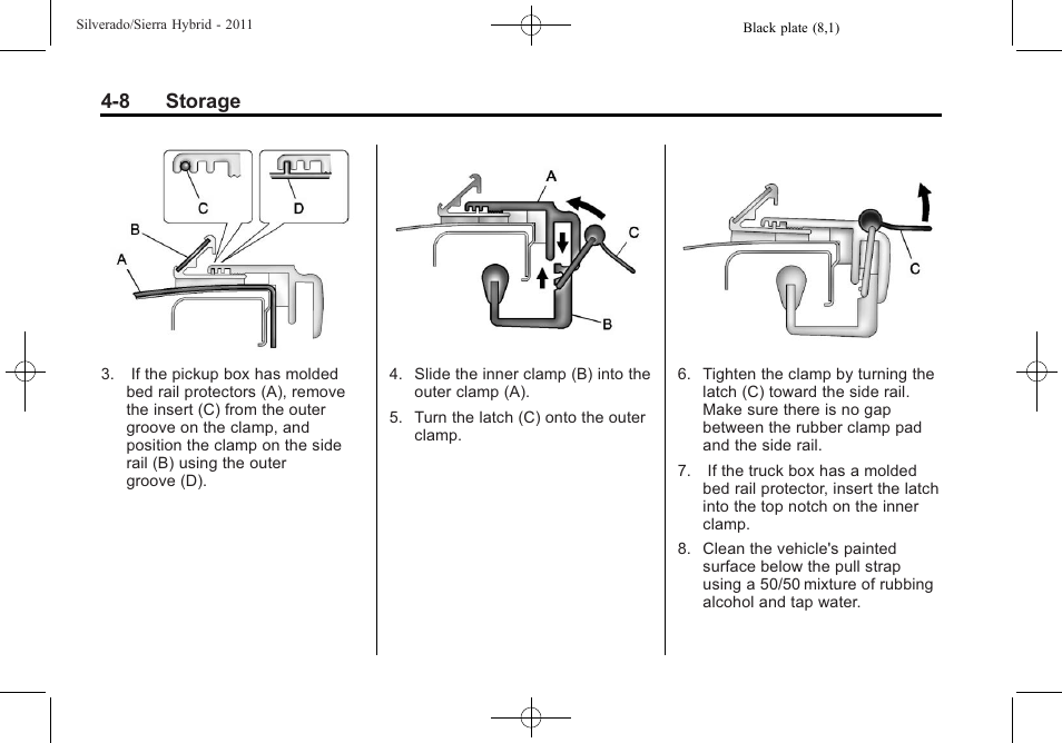 8 storage | CHEVROLET 2011 Silverado User Manual | Page 16 / 80