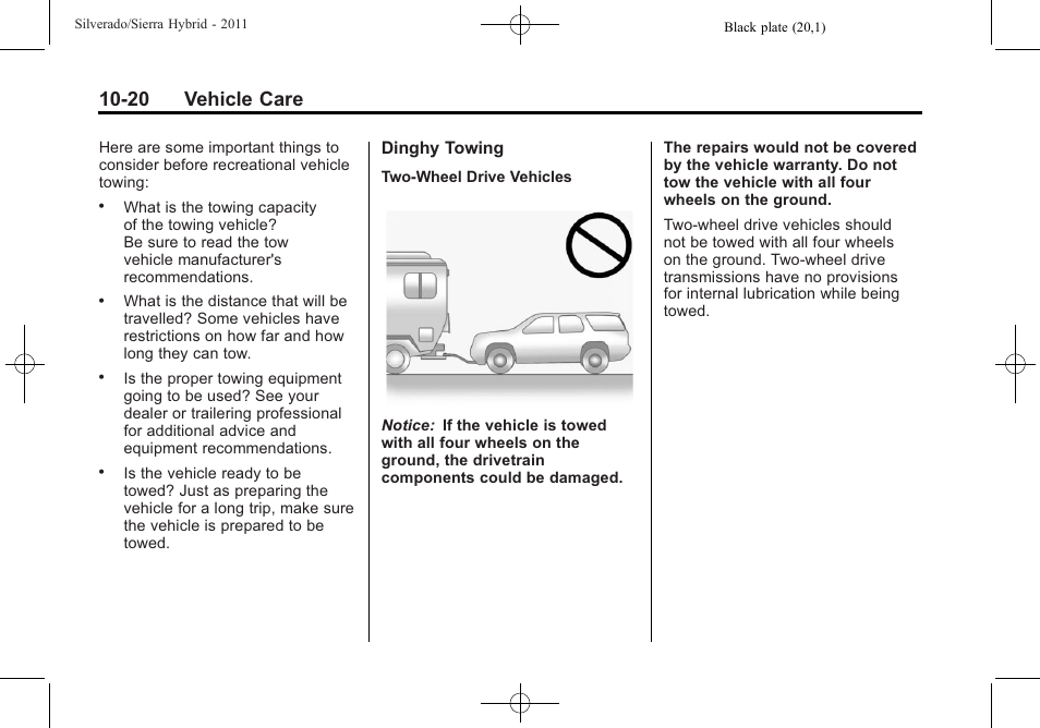 20 vehicle care | CHEVROLET 2011 Silverado User Manual | Page 66 / 80