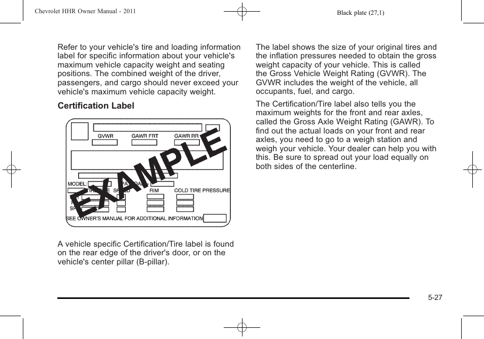 CHEVROLET 2011 HHR User Manual | Page 277 / 444