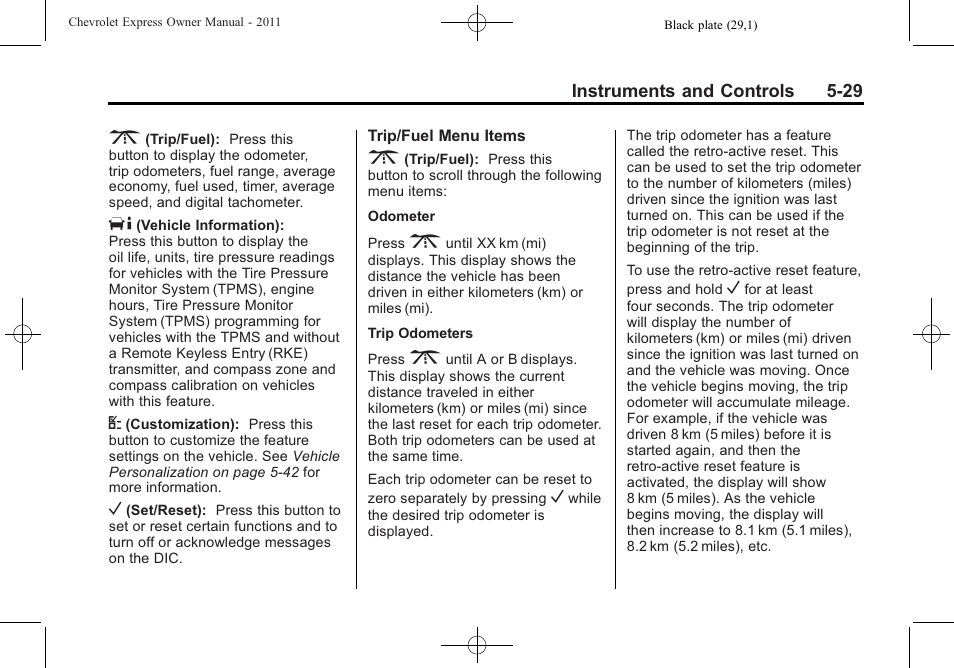 CHEVROLET 2011 Express User Manual | Page 147 / 424