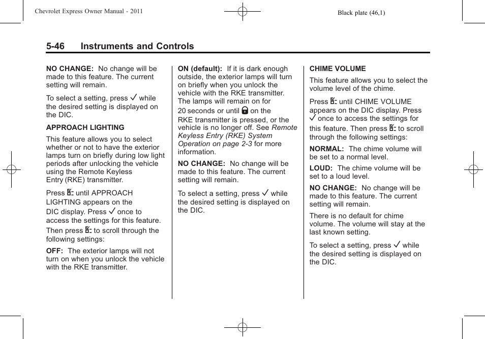 CHEVROLET 2011 Express User Manual | Page 164 / 424